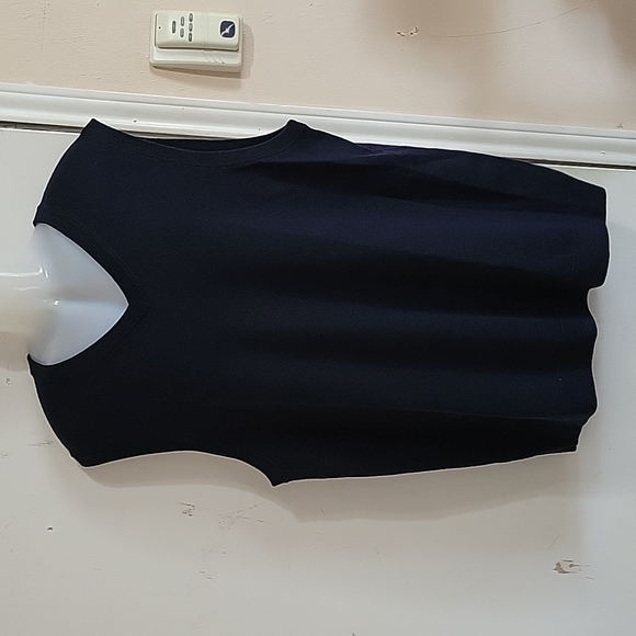 Hart Schaffner Marx Fine Merino Wool Sweater Vest Tall Man Navy Blue XLT 2XT NWT - Picture 1 of 15